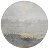 Piper Looms Chantille Modern ACN1885 Gold Machine Washable Area Rug Round Main Image