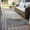 Piper Looms Chantille Modern ACN1885 Gold Machine Washable Area Rug Runner Outdoor Lifestyle Image Feature