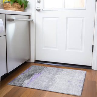 Piper Looms Chantille Modern ACN1885 Purple Machine Washable Area Rug Scatter Lifestyle Image Feature