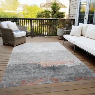Piper Looms Chantille Modern ACN1885 Salmon Machine Washable Area Rug Outdoor Lifestyle Image Feature