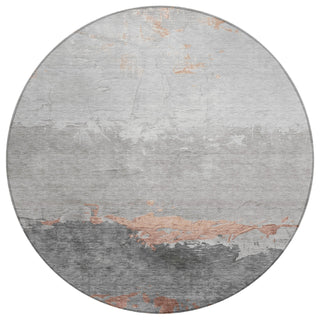 Piper Looms Chantille Modern ACN1885 Salmon Machine Washable Area Rug Round Main Image