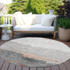 Piper Looms Chantille Modern ACN1885 Salmon Machine Washable Area Rug Round Outdoor Lifestyle Image Feature
