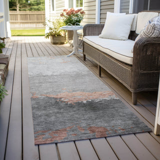 Piper Looms Chantille Modern ACN1885 Salmon Machine Washable Area Rug Runner Outdoor Lifestyle Image Feature