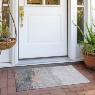 Piper Looms Chantille Modern ACN1885 Salmon Machine Washable Area Rug Scatter Outdoor Lifestyle Image Feature