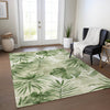Piper Looms Chantille Floral ACN1886 Aloe Machine Washable Area Rug Lifestyle Image Feature