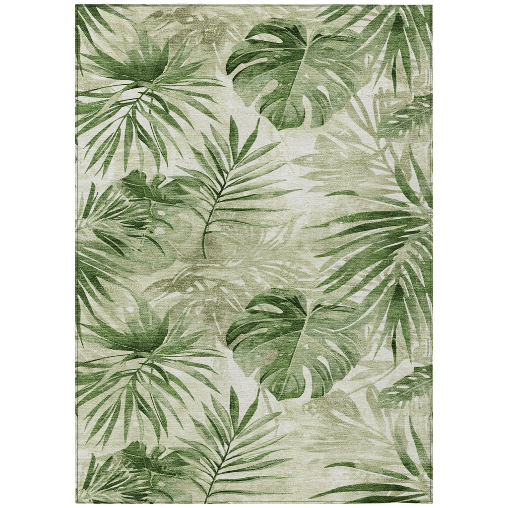 Piper Looms Chantille Floral ACN1886 Aloe Machine Washable Area Rug main image