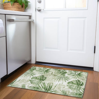 Piper Looms Chantille Floral ACN1886 Aloe Machine Washable Area Rug Scatter Lifestyle Image Feature