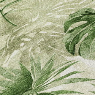 Piper Looms Chantille Floral ACN1886 Aloe Machine Washable Area Rug Swatch Image