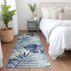 Piper Looms Chantille Floral ACN1886 Blue Machine Washable Area Rug Runner Lifestyle Image Feature