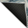 Piper Looms Chantille Floral ACN1886 Teal Machine Washable Area Rug Backing Image