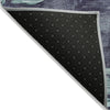 Piper Looms Chantille Floral ACN1887 Blue Machine Washable Area Rug Backing Image