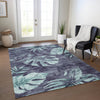 Piper Looms Chantille Floral ACN1887 Blue Machine Washable Area Rug Lifestyle Image Feature
