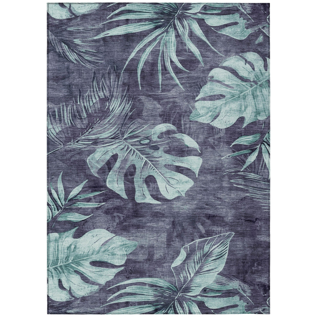 Piper Looms Chantille Floral ACN1887 Blue Machine Washable Area Rug main image