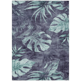 Piper Looms Chantille Floral ACN1887 Blue Machine Washable Area Rug main image