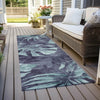 Piper Looms Chantille Floral ACN1887 Blue Machine Washable Area Rug Runner Outdoor Lifestyle Image Feature