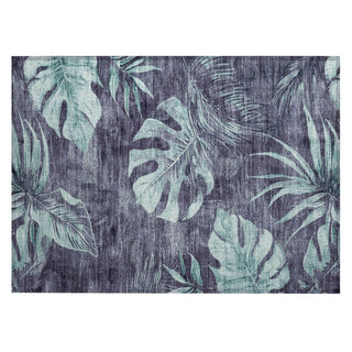 Piper Looms Chantille Floral ACN1887 Blue Machine Washable Area Rug Scatter Main Image
