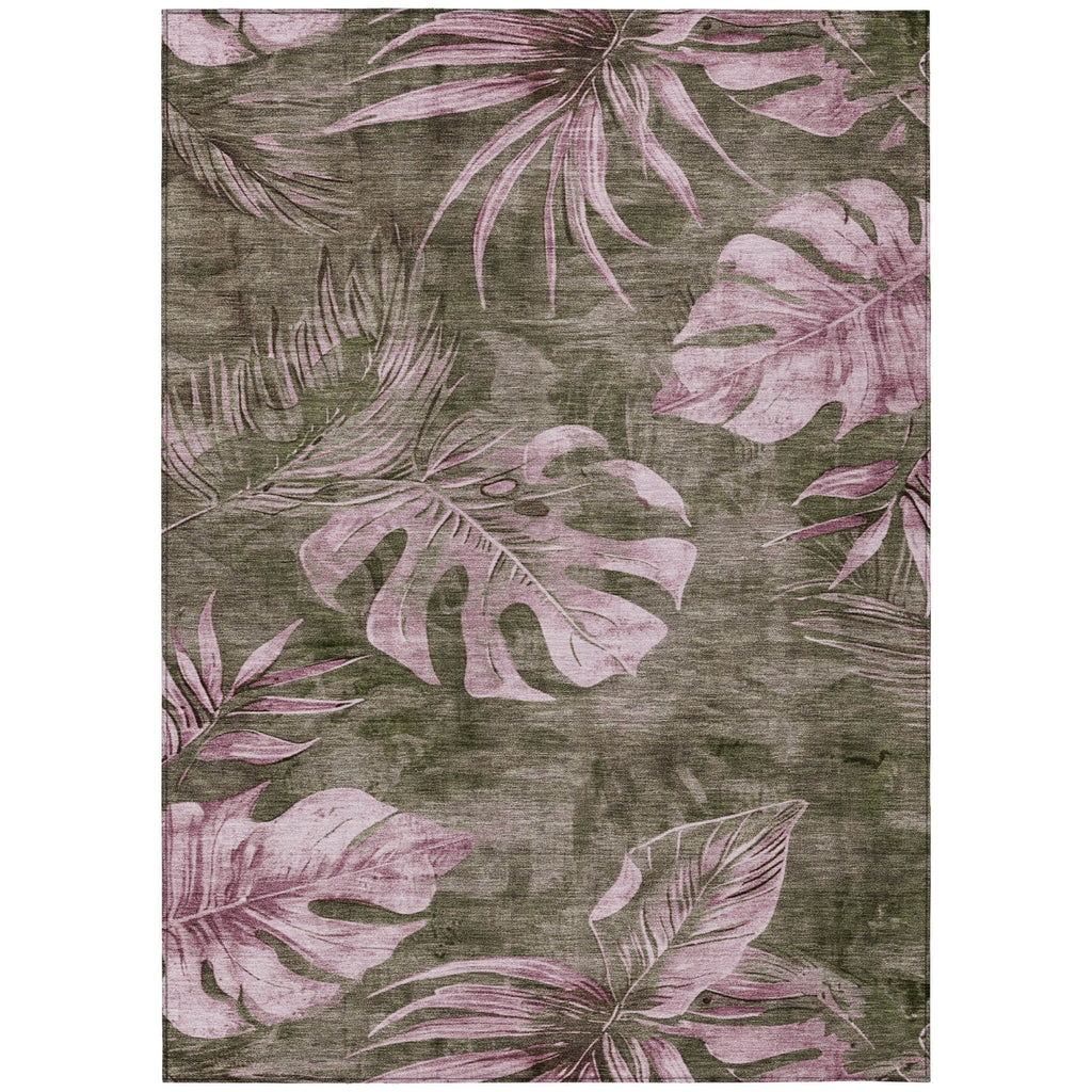 Piper Looms Chantille Floral ACN1887 Brown Machine Washable Area Rug main image