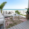 Piper Looms Chantille Floral ACN1887 Brown Machine Washable Area Rug Outdoor Lifestyle Image Feature