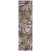 Piper Looms Chantille Floral ACN1887 Brown Machine Washable Area Rug Runner Main Image