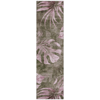 Piper Looms Chantille Floral ACN1887 Brown Machine Washable Area Rug Runner Main Image