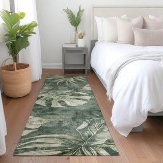 Piper Looms Chantille Floral ACN1887 Fern Machine Washable Area Rug Runner Lifestyle Image Feature