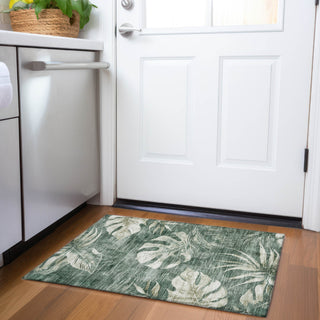 Piper Looms Chantille Floral ACN1887 Fern Machine Washable Area Rug Scatter Lifestyle Image Feature