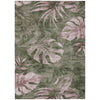 Piper Looms Chantille Floral ACN1887 Olive Machine Washable Area Rug main image