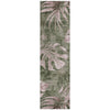 Piper Looms Chantille Floral ACN1887 Olive Machine Washable Area Rug Runner Main Image
