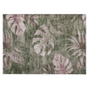 Piper Looms Chantille Floral ACN1887 Olive Machine Washable Area Rug Scatter Main Image