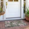 Piper Looms Chantille Floral ACN1887 Olive Machine Washable Area Rug Scatter Outdoor Lifestyle Image Feature