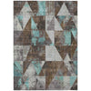Piper Looms Chantille Geometric ACN1888 Chocolate Machine Washable Area Rug main image