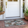 Piper Looms Chantille Geometric ACN1888 Chocolate Machine Washable Area Rug Scatter Outdoor Lifestyle Image Feature