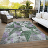 Piper Looms Chantille Geometric ACN1888 Emerald Machine Washable Area Rug Outdoor Lifestyle Image Feature