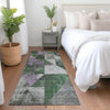 Piper Looms Chantille Geometric ACN1888 Emerald Machine Washable Area Rug Runner Lifestyle Image Feature