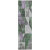 Piper Looms Chantille Geometric ACN1888 Emerald Machine Washable Area Rug Runner Main Image