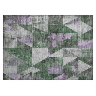 Piper Looms Chantille Geometric ACN1888 Emerald Machine Washable Area Rug Scatter Main Image