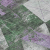 Piper Looms Chantille Geometric ACN1888 Emerald Machine Washable Area Rug Swatch Image