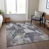 Piper Looms Chantille Geometric ACN1888 Gray Machine Washable Area Rug Lifestyle Image Feature