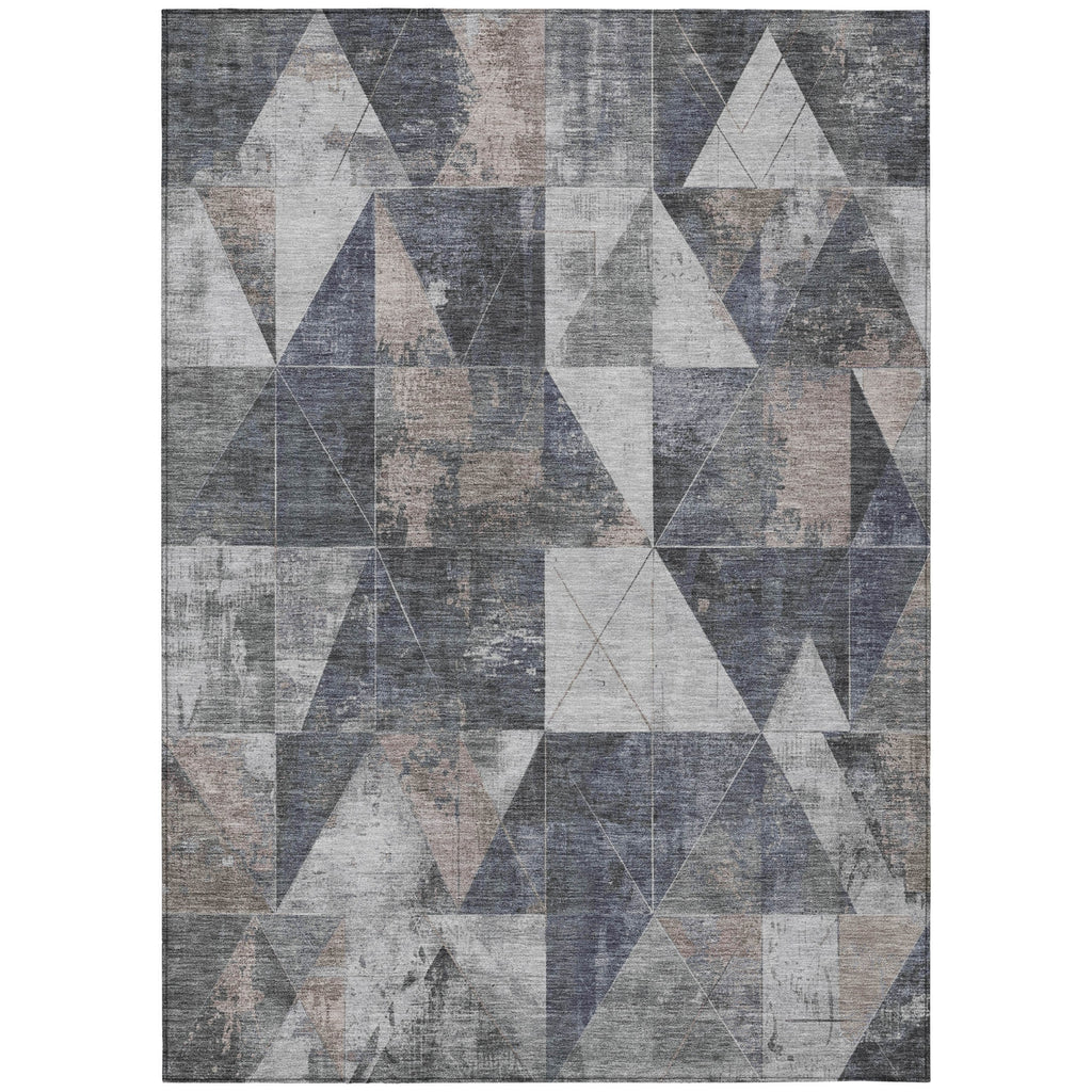 Piper Looms Chantille Geometric ACN1888 Gray Machine Washable Area Rug main image