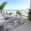 Piper Looms Chantille Geometric ACN1888 Gray Machine Washable Area Rug Outdoor Lifestyle Image Feature