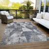 Piper Looms Chantille Geometric ACN1888 Gray Machine Washable Area Rug Outdoor Lifestyle Image Feature