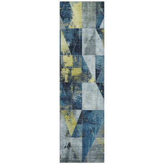 Piper Looms Chantille Geometric ACN1888 Navy Machine Washable Area Rug Runner Main Image
