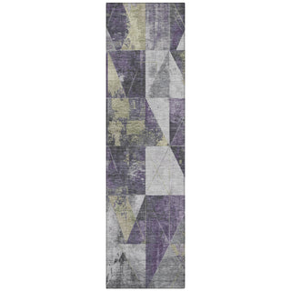 Piper Looms Chantille Geometric ACN1888 Purple Machine Washable Area Rug Runner Main Image