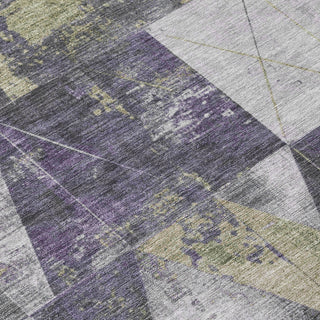 Piper Looms Chantille Geometric ACN1888 Purple Machine Washable Area Rug Swatch Image