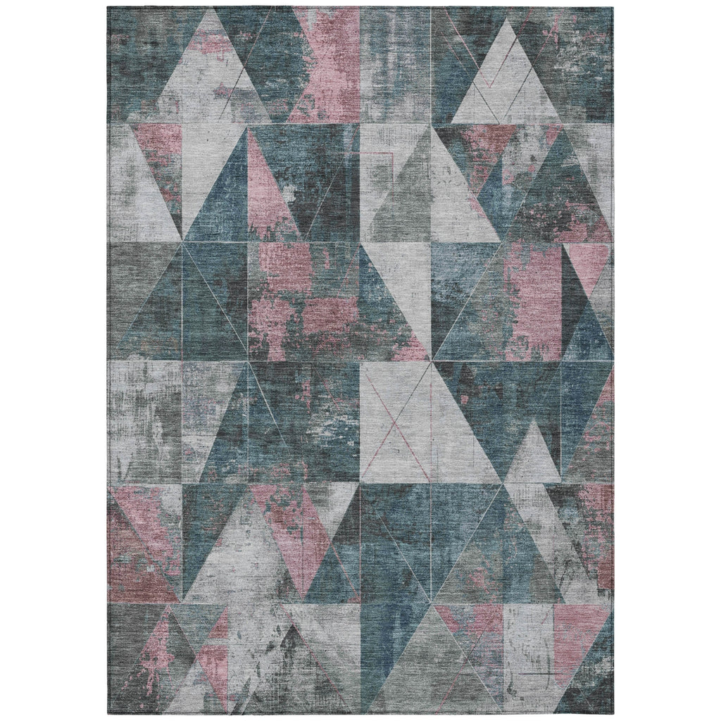 Piper Looms Chantille Geometric ACN1888 Seafoam Machine Washable Area Rug main image