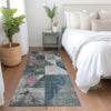 Piper Looms Chantille Geometric ACN1888 Seafoam Machine Washable Area Rug Runner Lifestyle Image Feature