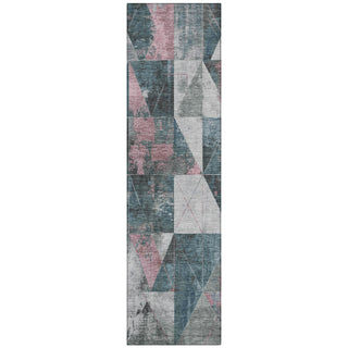 Piper Looms Chantille Geometric ACN1888 Seafoam Machine Washable Area Rug Runner Main Image