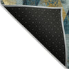 Piper Looms Chantille Geometric ACN1888 Teal Machine Washable Area Rug Backing Image