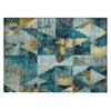 Piper Looms Chantille Geometric ACN1888 Teal Machine Washable Area Rug Scatter Main Image