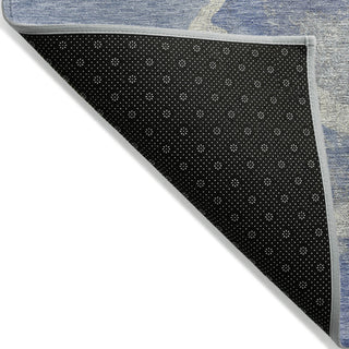 Piper Looms Chantille Abstract ACN1889 Denim Machine Washable Area Rug Backing Image